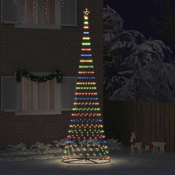 LED-joulupuu Monivärinen 500 cm Metalli