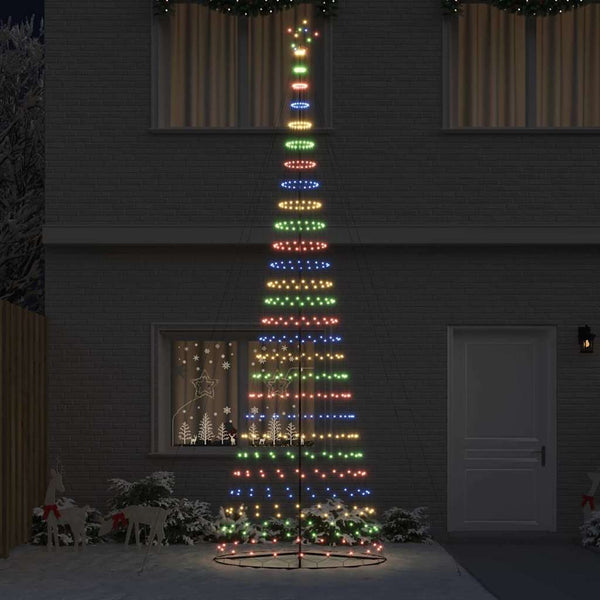 LED-joulupuu Monivärinen 500 cm Metalli