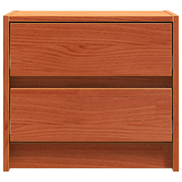 Yöpöydät 2 pcs Vaha ruskea 40 x 30.5 x 35.5 cm Mänty