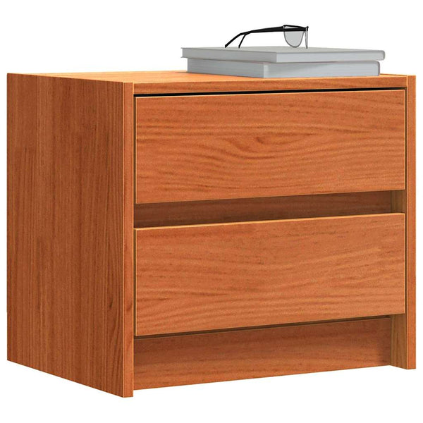Yöpöydät 2 pcs Vaha ruskea 40 x 30.5 x 35.5 cm Mänty