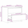 Yöpöydät 2 pcs Vaha ruskea 40 x 30.5 x 35.5 cm Mänty