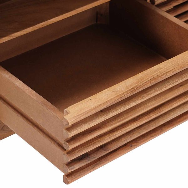 Käsintehty kahvipöytä Teak ruskea 85 x 45,5 x 40 cm