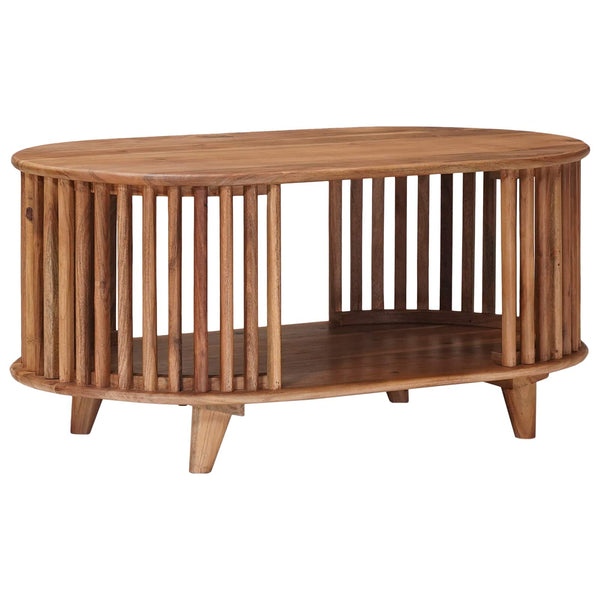 Käsintehty kahvipöytä Teak ruskea 85 x 50 x 40 cm