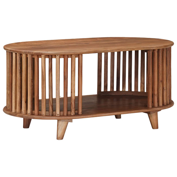Käsintehty kahvipöytä Teak ruskea 85 x 50 x 40 cm