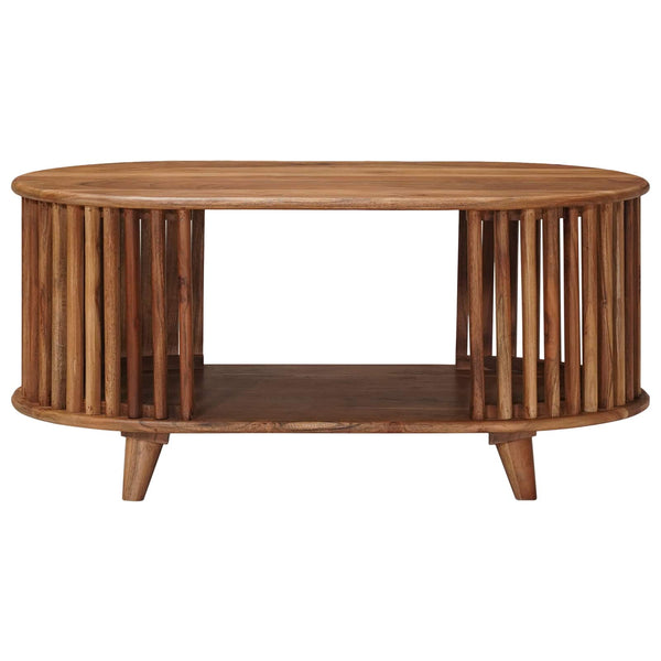 Käsintehty kahvipöytä Teak ruskea 85 x 50 x 40 cm