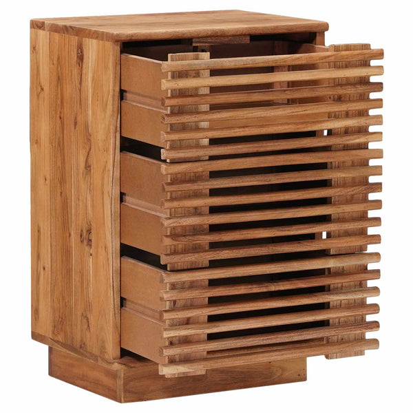Käsintehty Yöpöytäkaappi Teak ruskea 40 x 30 x 60 cm