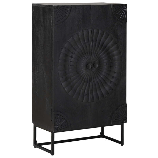Korkea kaappi Musta 55 x 30 x 95 cm
