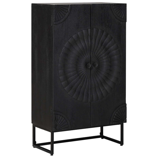 Korkea kaappi Musta 55 x 30 x 95 cm