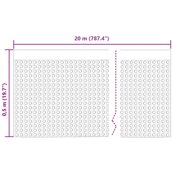 Kolopohjainen vedenpoistolevy 2 kpl Musta 0,5 x 20 m HDPE