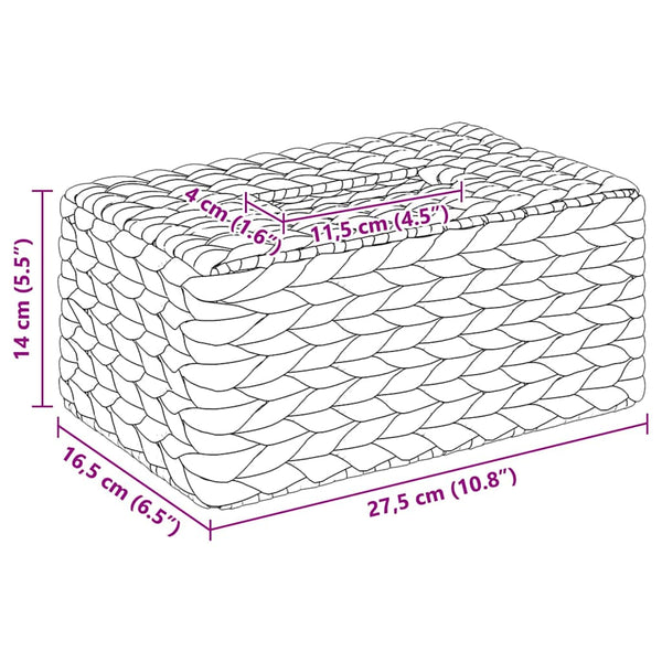 Nenäliinaboxin kansia 2 kpl Vesihyasintti 27,5 x 16,5 x 14 cm