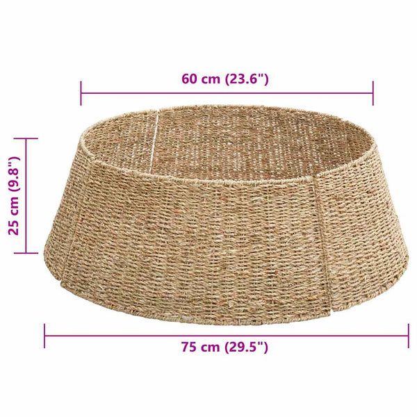 Joulupuun kaula Pyöreä Luonnollinen Halk. 75 x 25 cm Merilevä