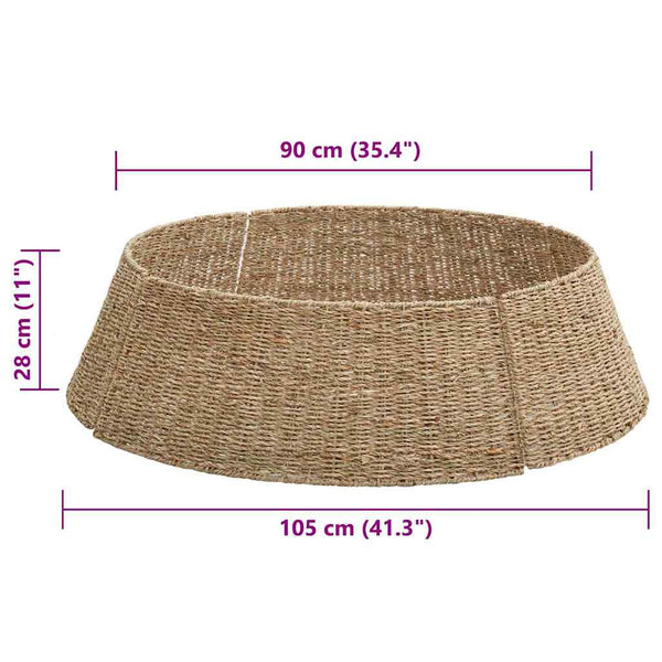 Joulupuun kaula Pyöreä Luonnollinen Halk. 105 x 28 cm Merilevä