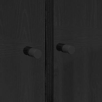 Korkea kaappi Musta tammi. 68 x 37 x 142 cm Tekninen puu