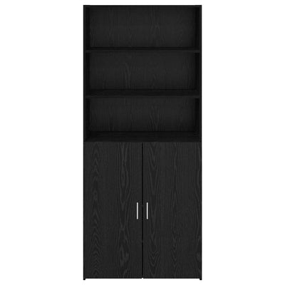 Korkea kaappi Musta tammi. 80 x 42,5 x 185 cm Tekninen puu