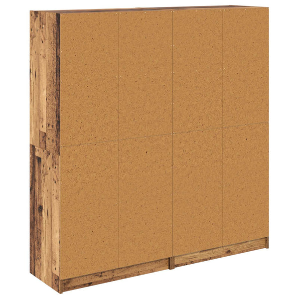Korkea kaappi 2 kpl Vanha Puu 68 x 37 x 142 cm Tekninen puu