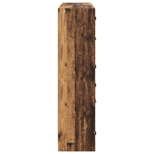 Korkea kaappi 2 kpl Vanha Puu 68 x 37 x 142 cm Tekninen puu