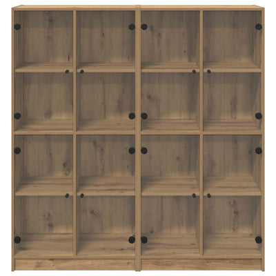 Korkea kaappi 2 pcs Artisan tammi 136 x 37 x 142 cm