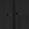 Korkea kaappi 2 pcs Musta tammi. 136 x 37 x 142 cm Tekninen puu