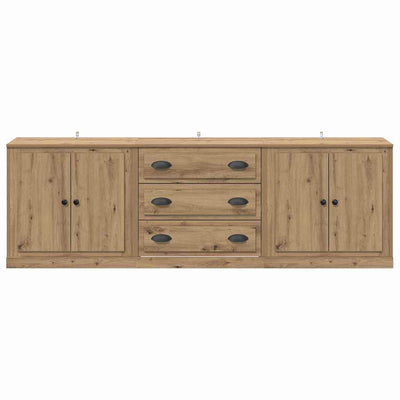 Sivupöydät 3 pcs Vanha Puu 210 x 35,5 x 67,5 cm Tekninen puu