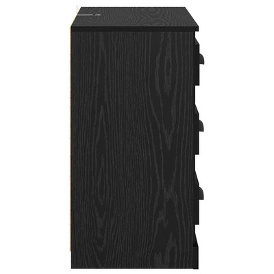 Sivupöydät 2 pcs Musta tammi. 70 x 35,5 x 67,5 cm Tekninen puu