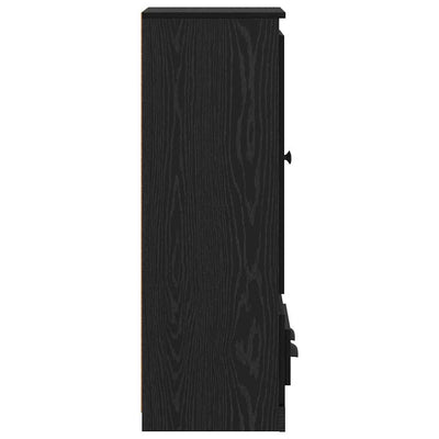 Sivupöytä laatikon kanssa 3 pcs Musta tammi. Tekninen puu