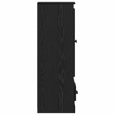 Sivupöytä laatikon kanssa 3 pcs Musta tammi. Tekninen puu