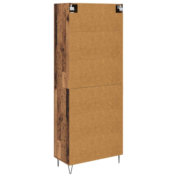 Korkea kaappi Vanha Puu 69,5 x 34 x 180 cm Tekninen puu (57)