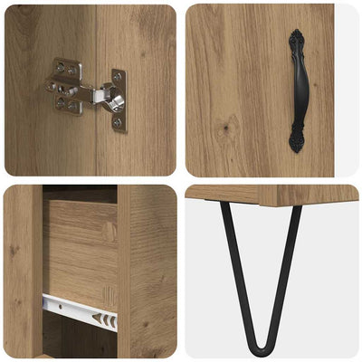 Korkea kaappi Artisan tammi 69,5 x 34 x 180 cm Tekninen puu