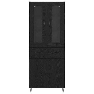 Korkea kaappi Musta tammi. 69,5 x 34 x 180 cm Tekninen puu