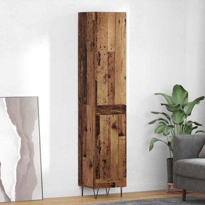 Korkea kaappi Vanha puu 69,5 x 34 x 180 cm Tekninen puu