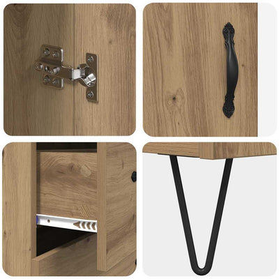 Korkea kaappi Artisan tammi 69,5 x 34 x 180 cm Tekninen puu