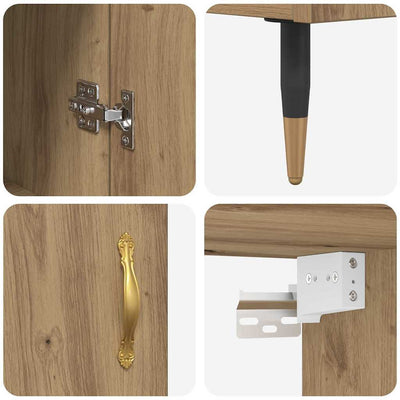 Korkea kaappi Artisan tammi 69,5 x 34 x 180 cm Tekninen puu