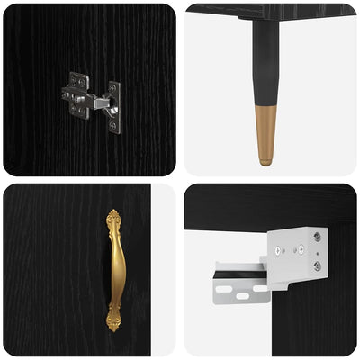 Korkea kaappi Musta tammi. 69,5 x 34 x 180 cm Tekninen puu