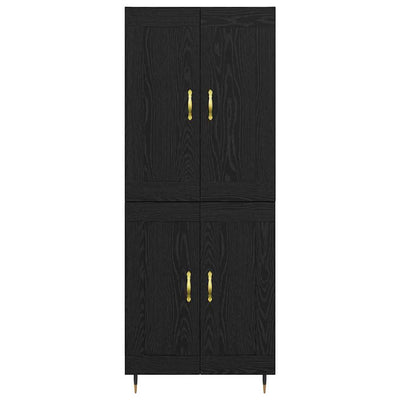 Korkea kaappi Musta tammi. 69,5 x 34 x 180 cm Tekninen puu