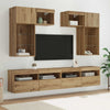 TV-seinäkkeet 6 pcs Vanha Puu 100 x 30 x 40 cm Tekninen puu