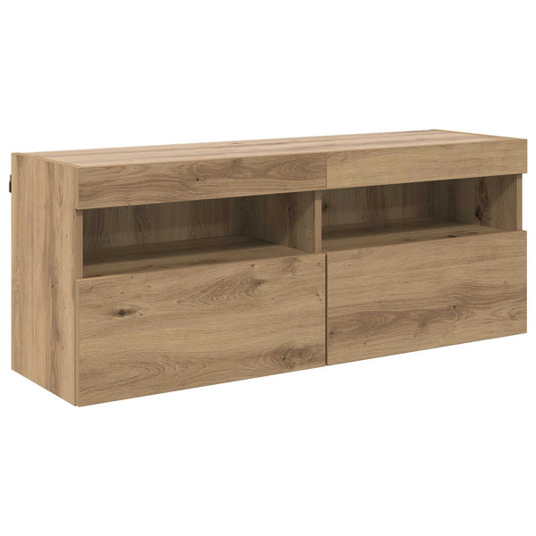 TV-seinäkkeet 6 pcs Vanha Puu 100 x 30 x 40 cm Tekninen puu