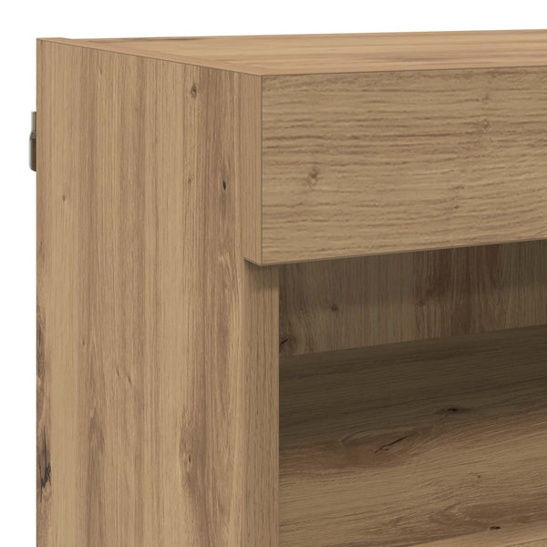 TV-seinäkaappi setti 7 pcs Artisan tammi Tekninen puu