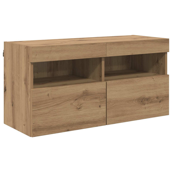 TV-seinäkaappi setti 7 pcs Artisan tammi Tekninen puu