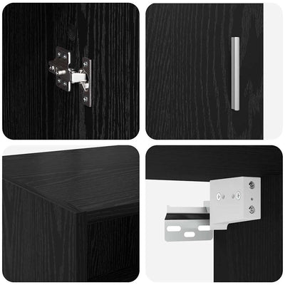 Säilytyskaappi Musta tammi. 80 x 42,5 x 225 cm Tekninen puu