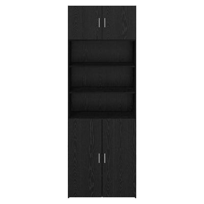 Säilytyskaappi Musta tammi. 80 x 42,5 x 225 cm Tekninen puu