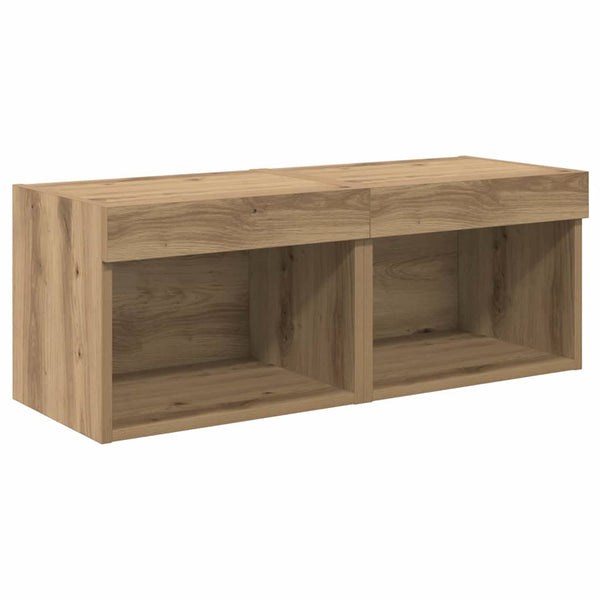 TV-seinäkkeet 8 pcs Artisan tammi Tekninen puu