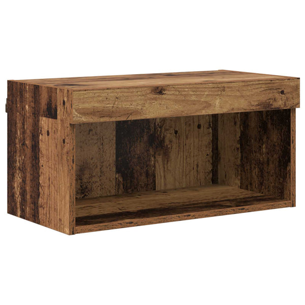 TV-seinäyksikkö Vanha Puu 6 kpl LED-nauhavalot Tekninen puu