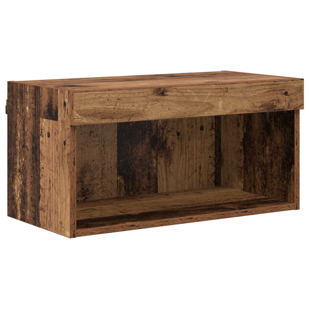 TV Seinäkappaleet LED:llä 5 kpl 80 x 30 x 40 cm Vanha Puu