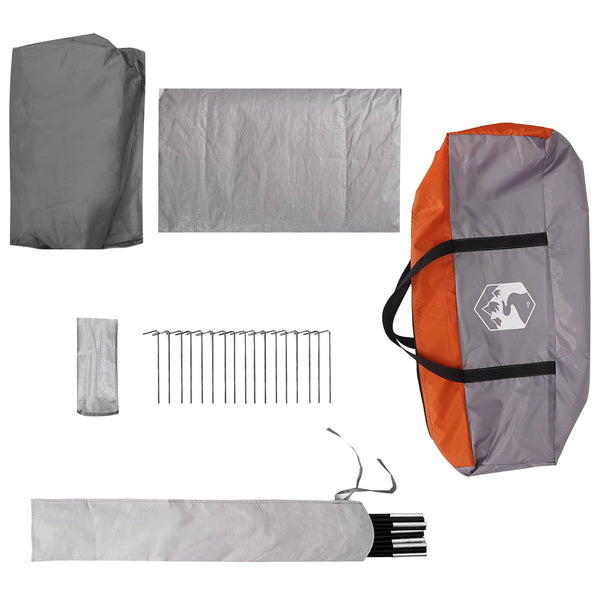 Tunneliteltta Harmaa ja oranssi 361 x 235 x 152 cm