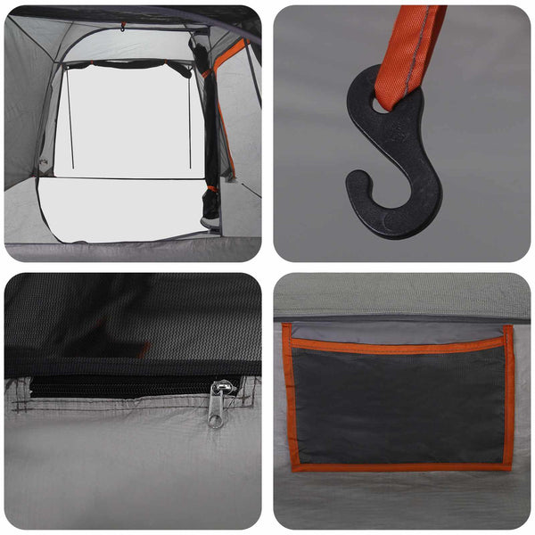 Tunneliteltta Harmaa ja oranssi 361 x 235 x 152 cm