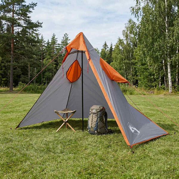 2-in-1 Sateenvarjo Hupulla Harmaa ja oranssi 262 x 126 x 130 cm
