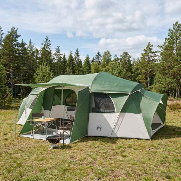 Perheteltta sadeverholla, vettä hylkivä 10 hengelle Vihreä