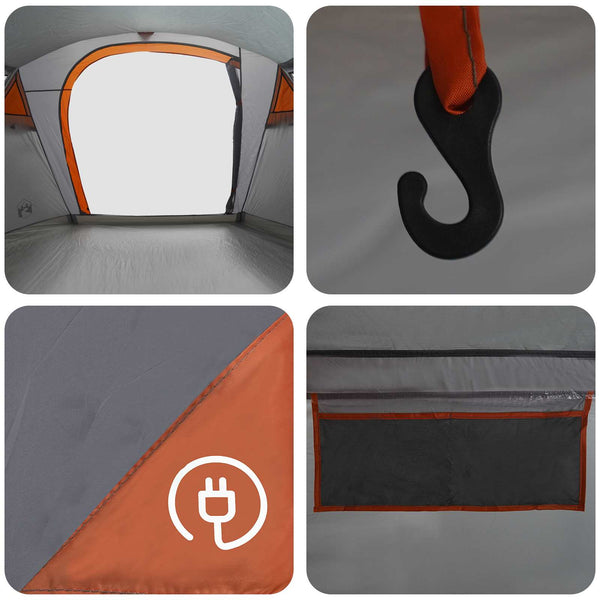 Tunneliteltta Harmaa ja oranssi 505 x 330 x 204 cm