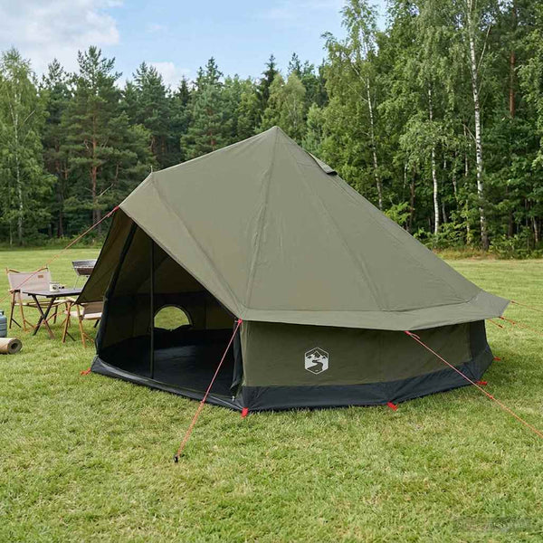 Perhe Teltta 10 hengelle Armivihreä Polypuuvilla