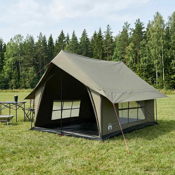 Mökki teltta Armivihreä 340 x 246 x 210 cm Polypuuvilla